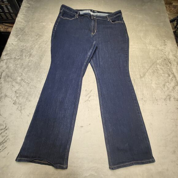 Old Navy Jeans Womens 18 Blue Wow Boot Cut Distressed Denim Stretch - Picture 1 of 10